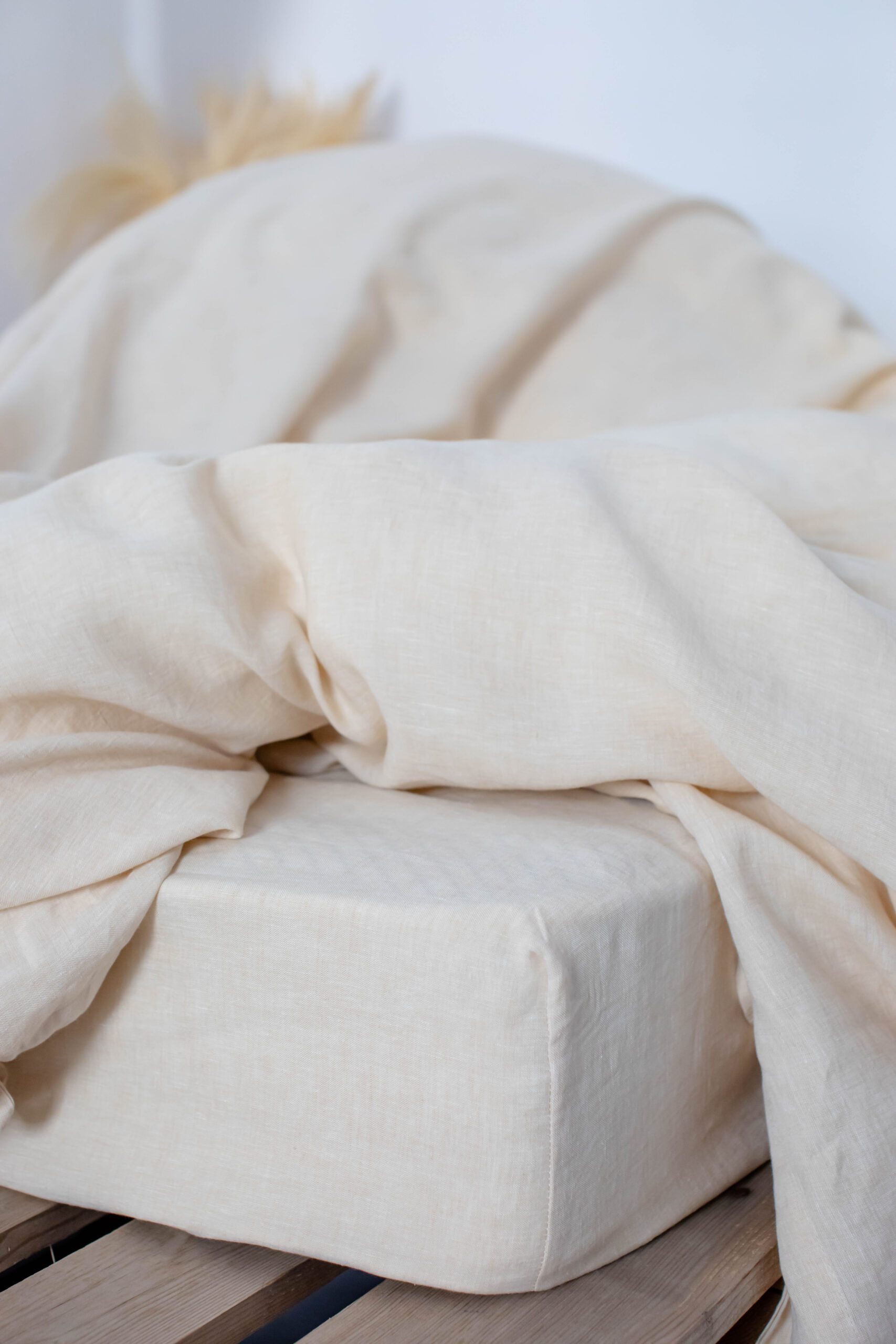 Set Vanilla Cream Cearșaf 90x200 și Husă Pilotă 150x200