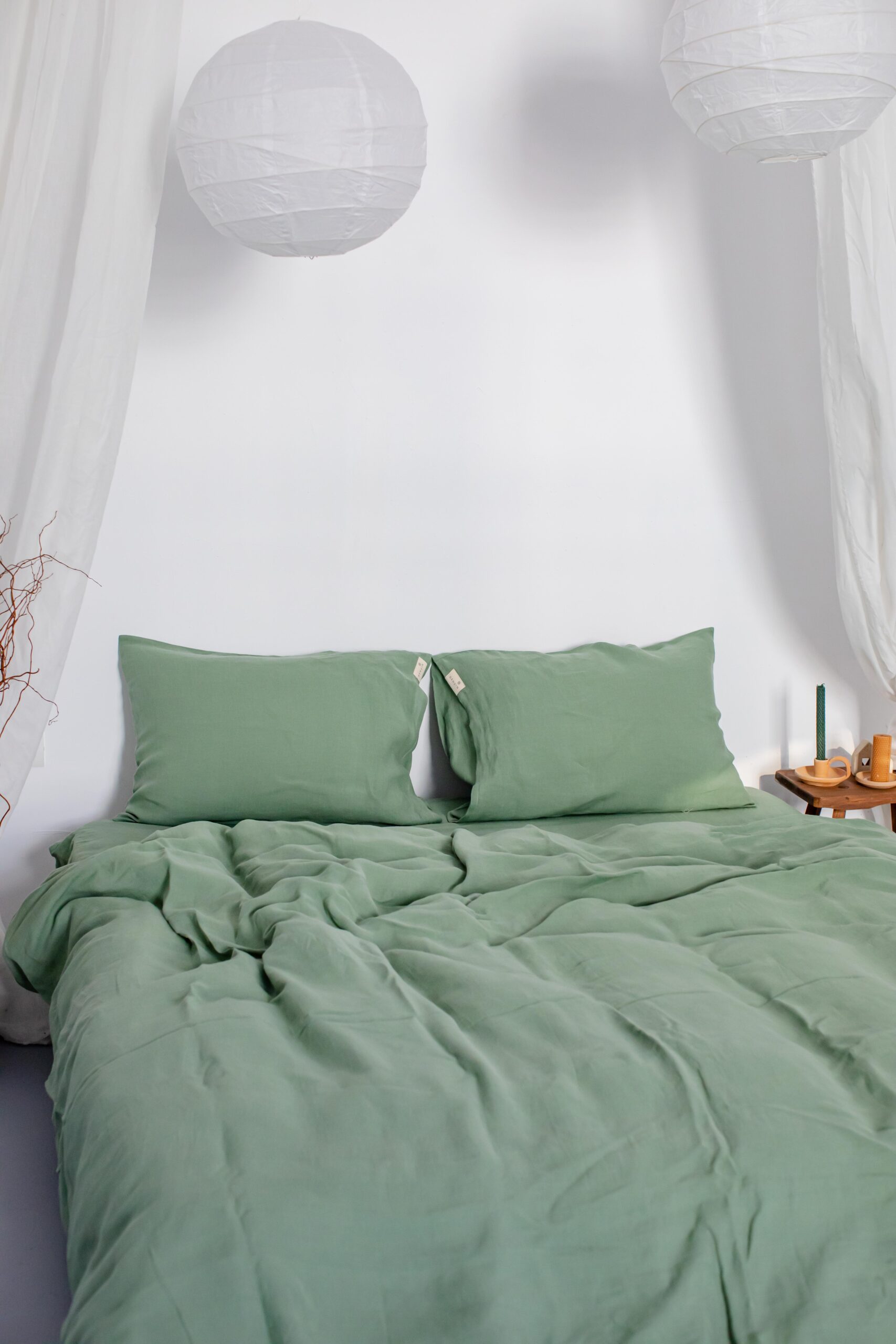 Mint Green Set 50x60 Pillowcases and 200x200 Quilt Cover