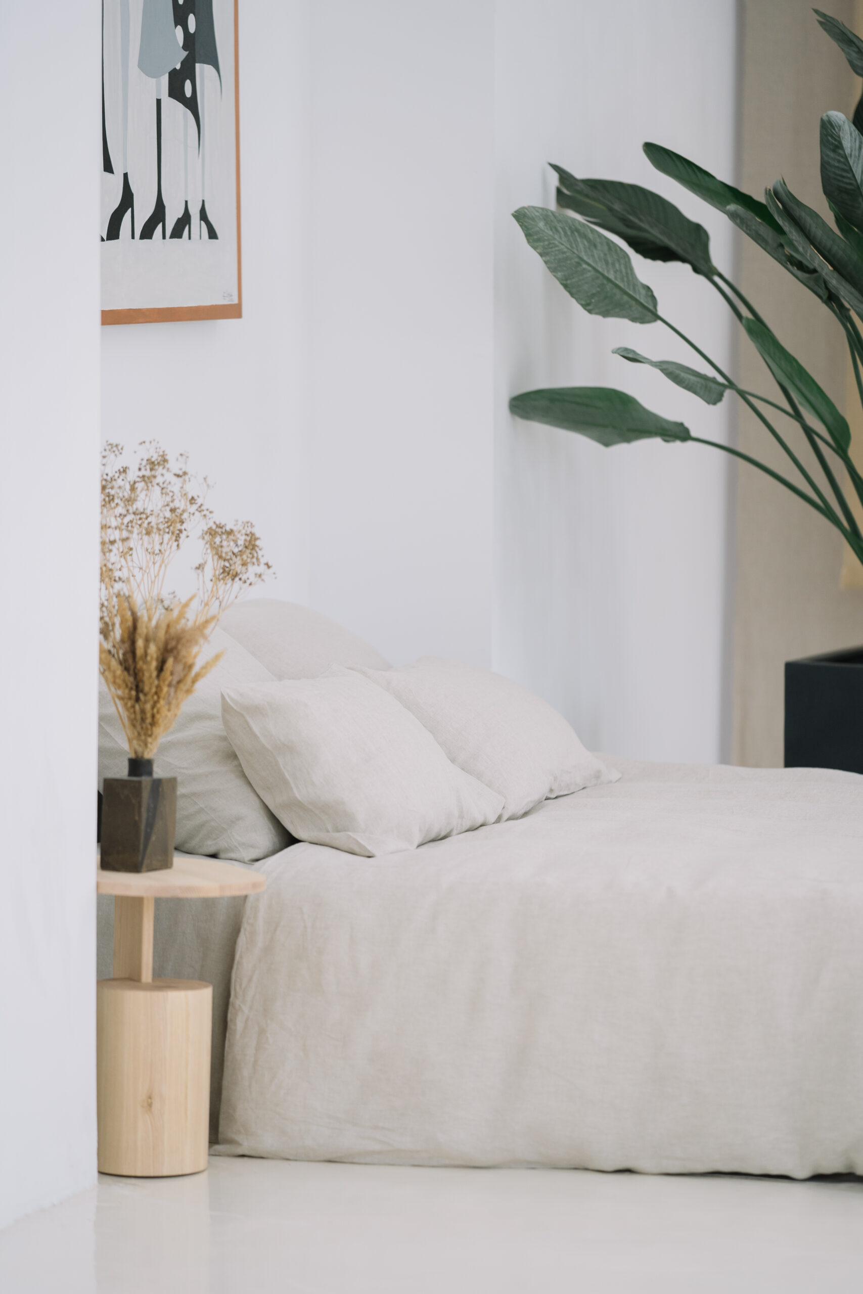 Set Natural Fețe de Pernă 50x60 și Husă Pilotă 200x200