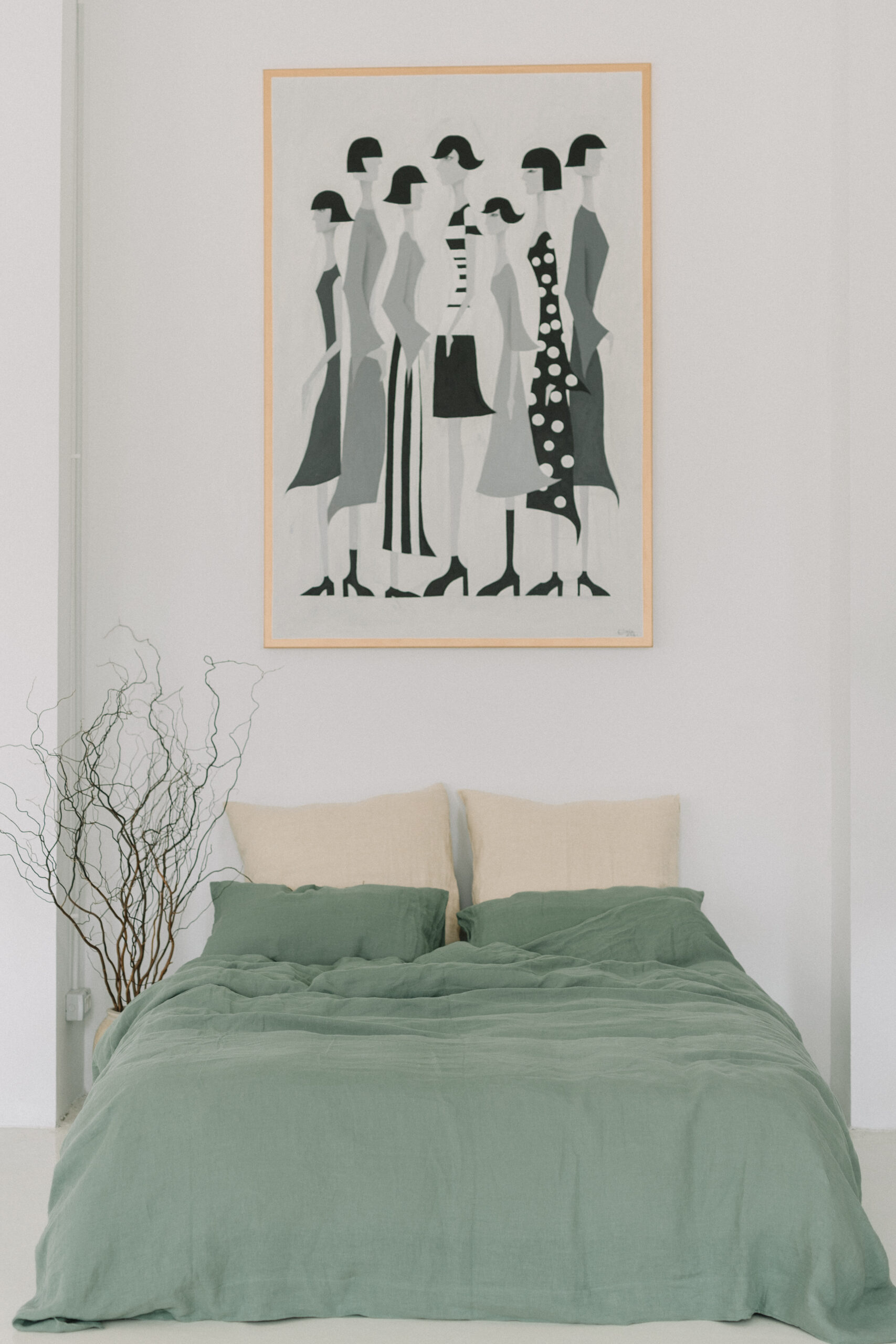 Set Mint Green Fețe de Pernă 80x80 și Husă Pilotă 220x240