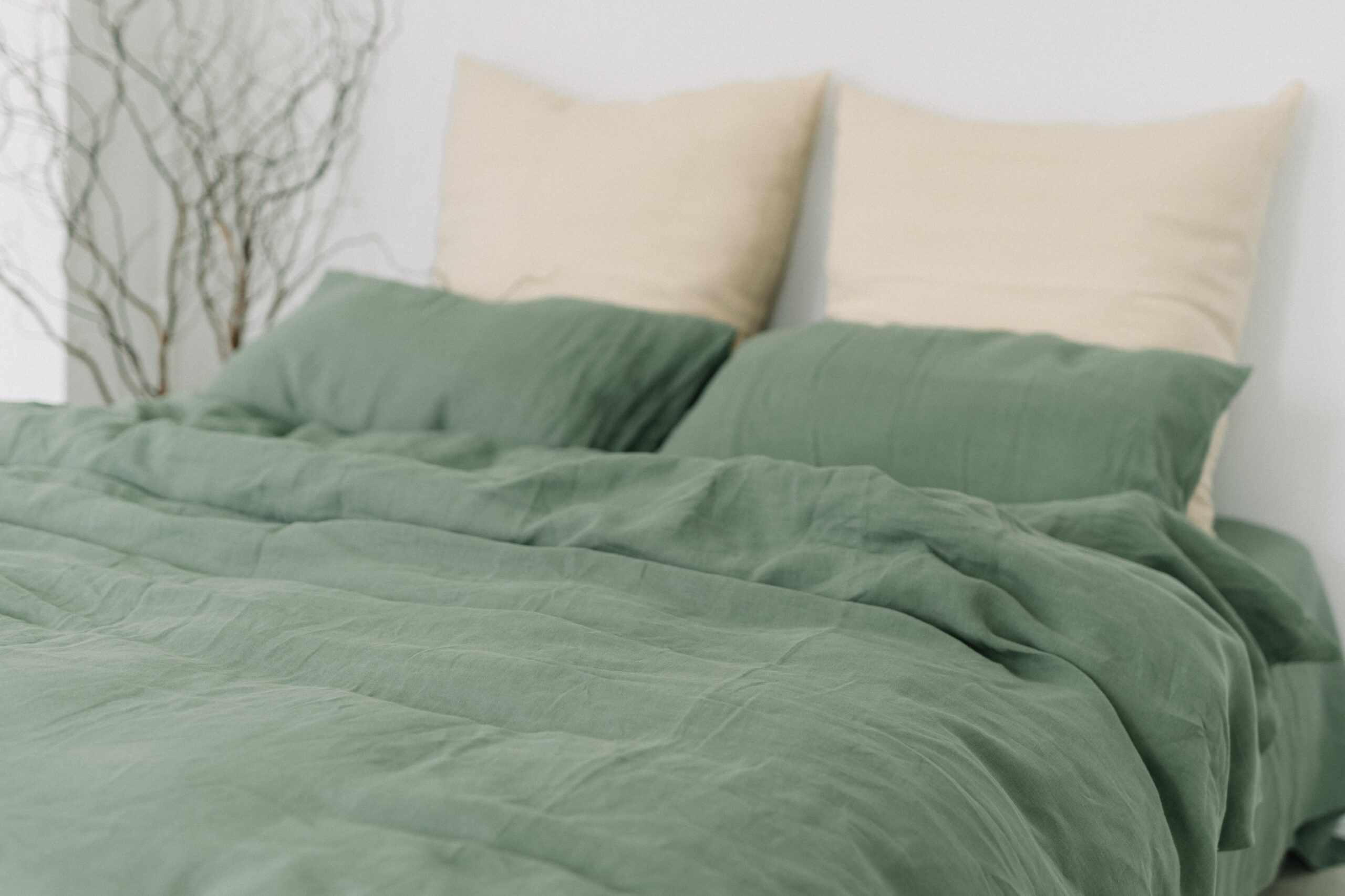 Set Mint Green Fețe de Pernă 50x70 și Husă Pilotă 200x220