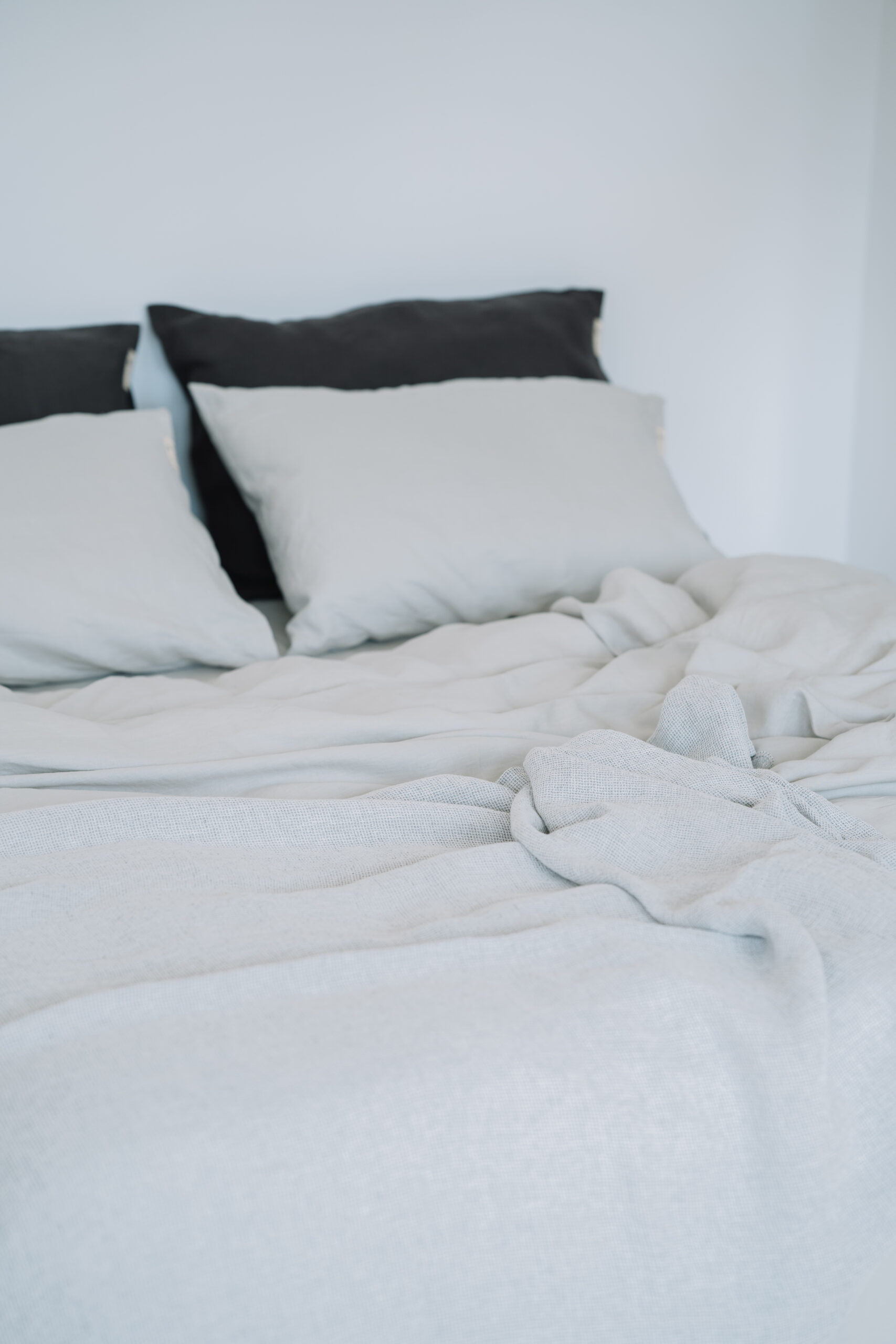 Set Dusty Grey Fețe de Pernă 60x60 și Husă Pilotă 200x220